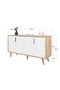 Hanah Home Sırma 4515 Consola Roble Zafiro y Blanco